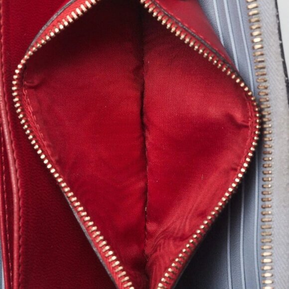 Valentino Blue Quilted Leather All Over Rockstud Zippy Wallet - Picture 7 of 9